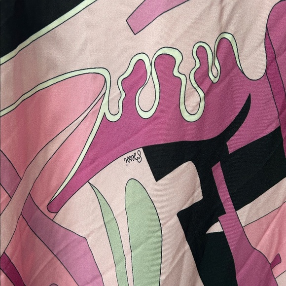 Averardo Bessi Pink/Gray Abstract Pattern Long Sleeve Tunic Shirt Top **Sz 16** - Picture 8 of 12